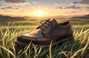 A lonely leather shoe