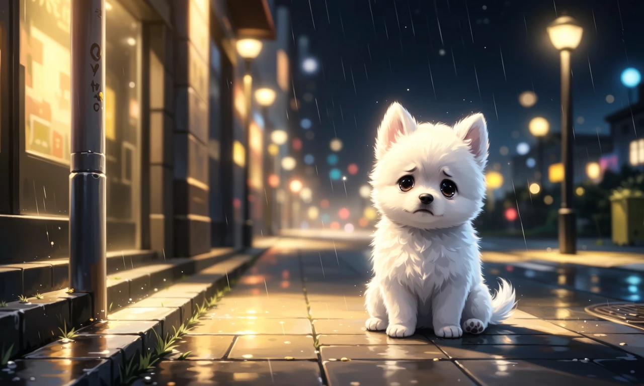 The little dog is lost.